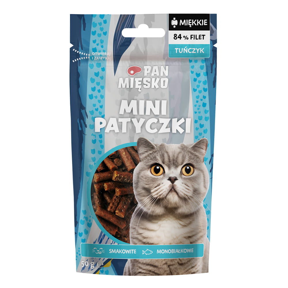 Pan Mięsko Przysmak dla kota Mini patyczki Tuńczyk (dorosły) 50g
